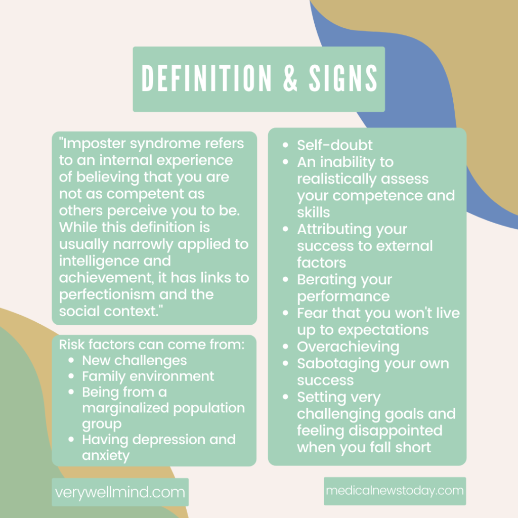 Definition and Signs of Imposter Syndrome
